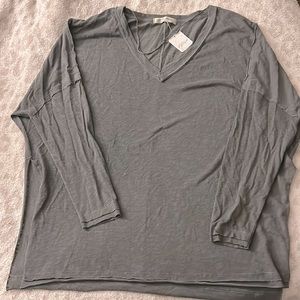 Over sized free people quarter sleeve top